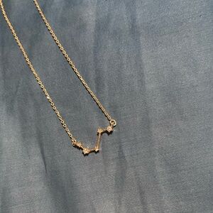 Aries zodiac gold necklace
